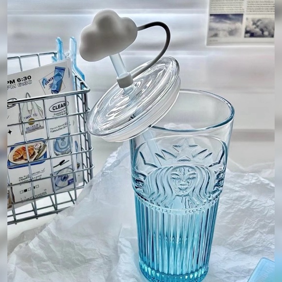 Starbucks China blue ombré glass cup 18oz (550ml) - Picture 3 of 6